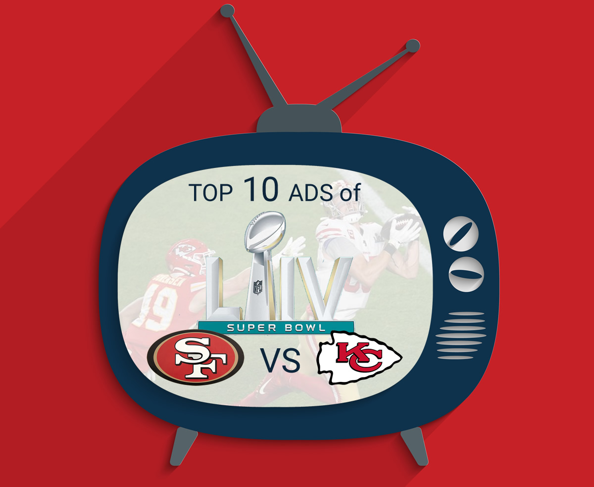 top ten ads of super bowl 54: 49ers vs. chiefs