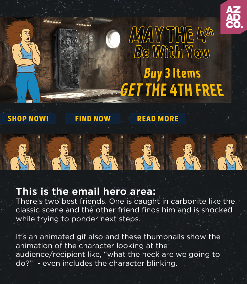 Star Wars May the 4th Email Campaign Creative for Lenny & Larry's - Part 1