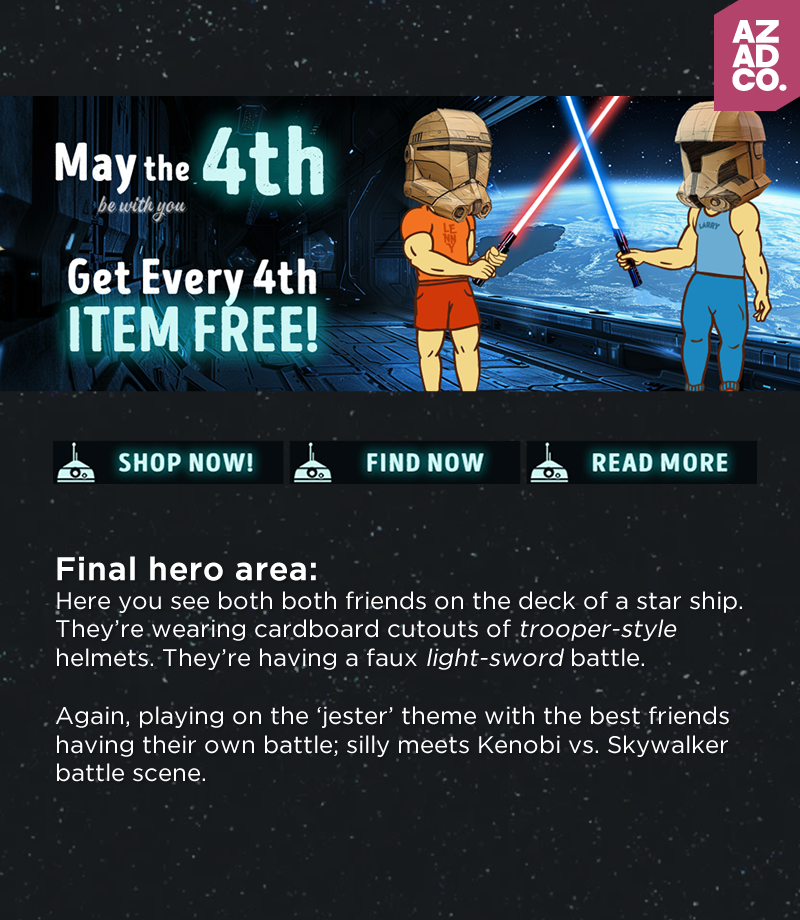 Star Wars May the 4th Email Campaign Creative for Lenny & Larry's - Part 3