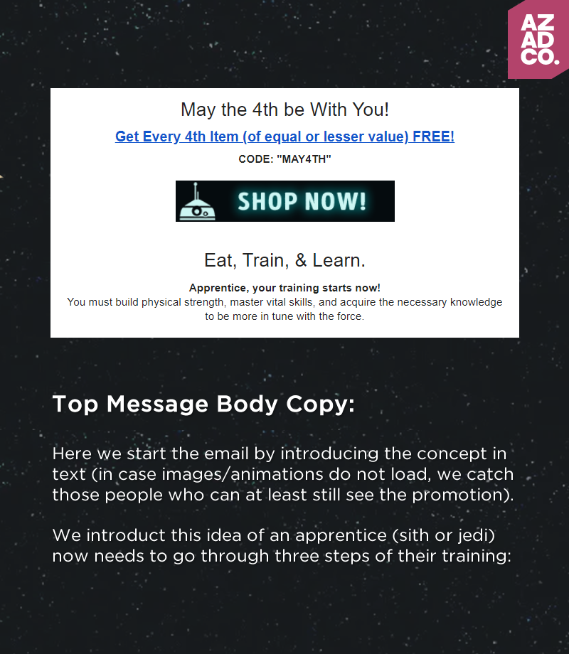 Star Wars May the 4th Email Campaign Creative for Lenny & Larry's - Part 5