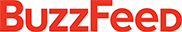 Buzzfeed logo and using interactive content (quizzes).